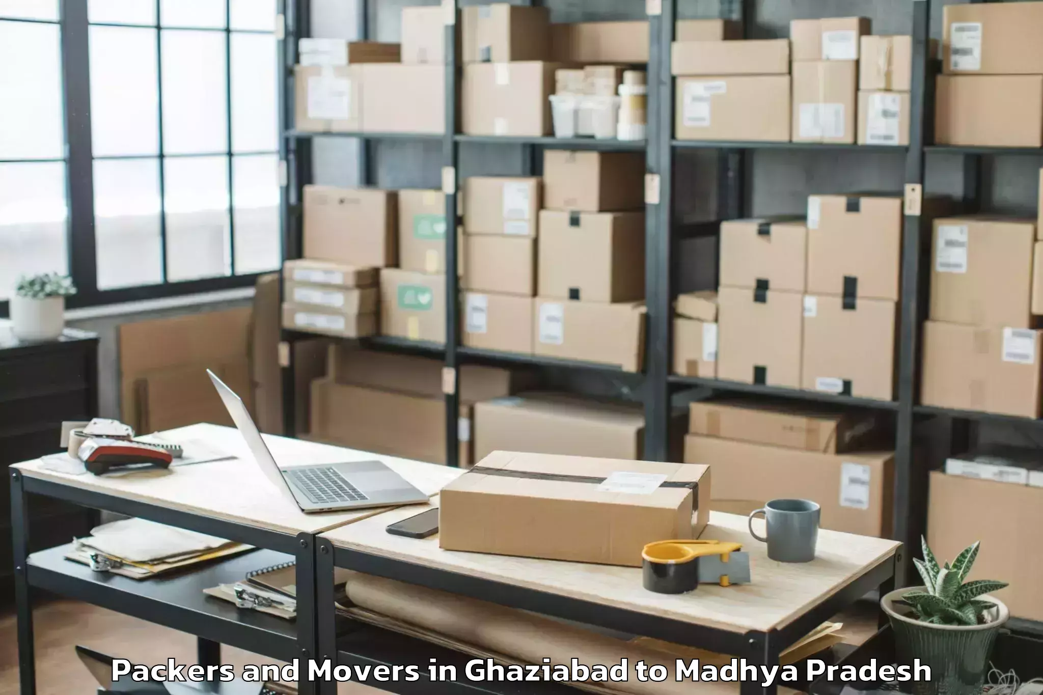 Professional Ghaziabad to Tonk Khurd Packers And Movers